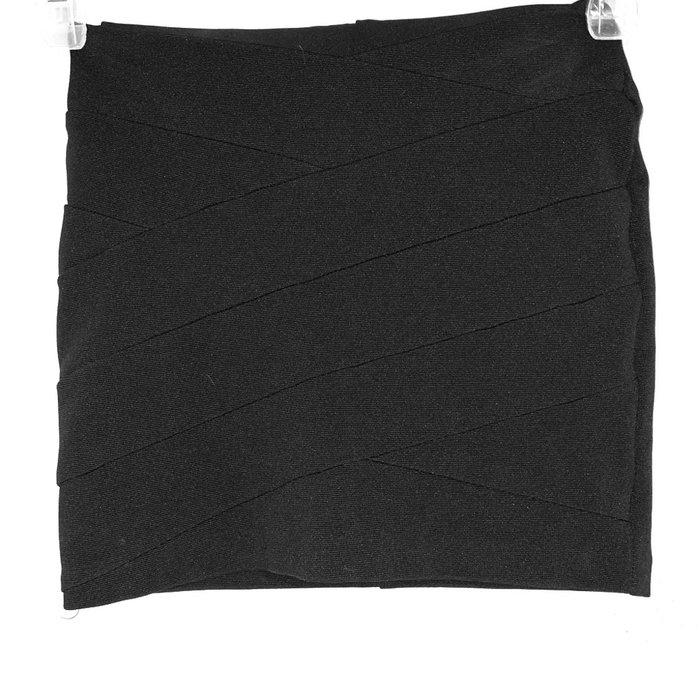 Spandex & Polyester Criss Cross Mini Pencil Skirt